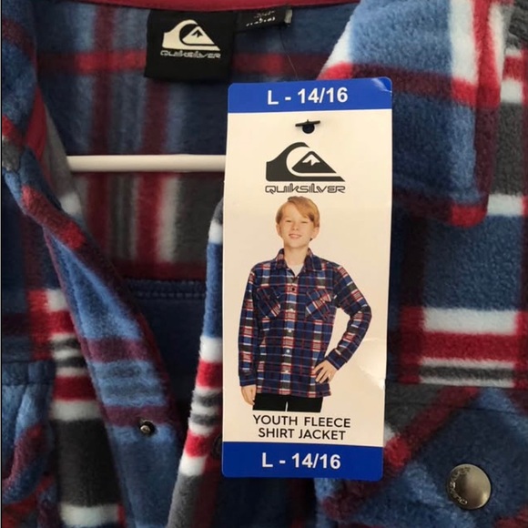 Quiksilver Plaid Flannel Shirt NWT Youth Size 14/16 - Picture 4 of 6